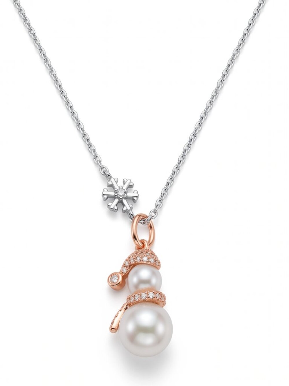 Snowman Pearl Necklace - Charmed Aroma 2021 Christmas Holiday